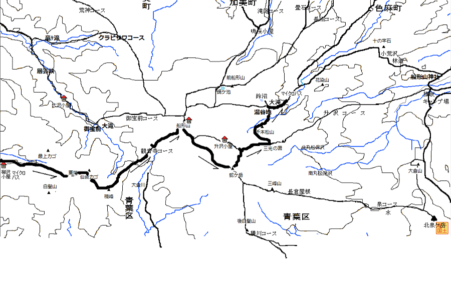 今例会の登山ルート